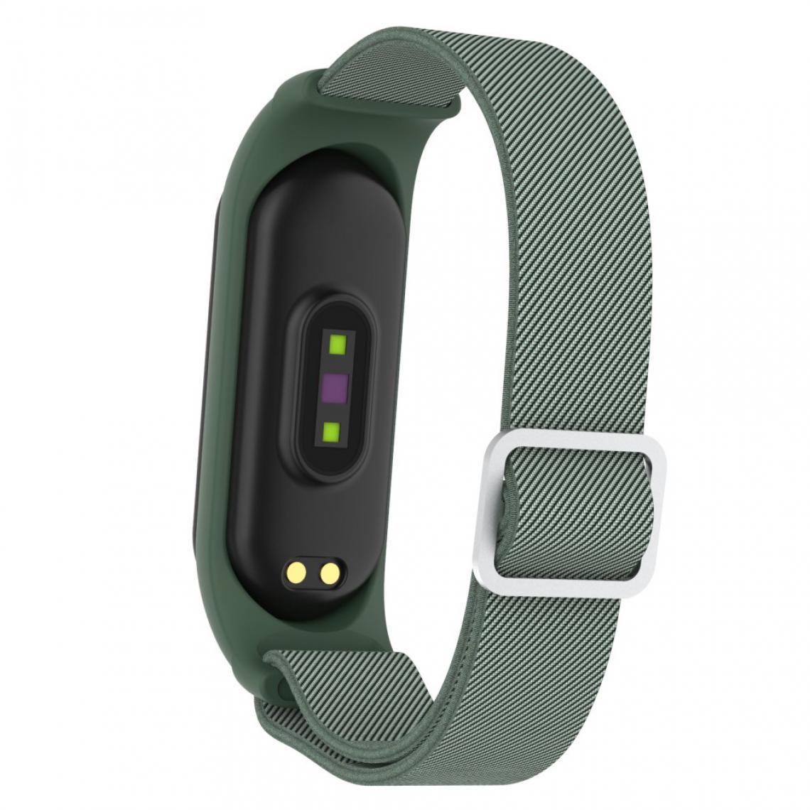 Other - Bracelet en nylon Élastique vert foncé pour votre Xiaomi Mi Band 3/4/5/6 - Accessoires bracelet connecté