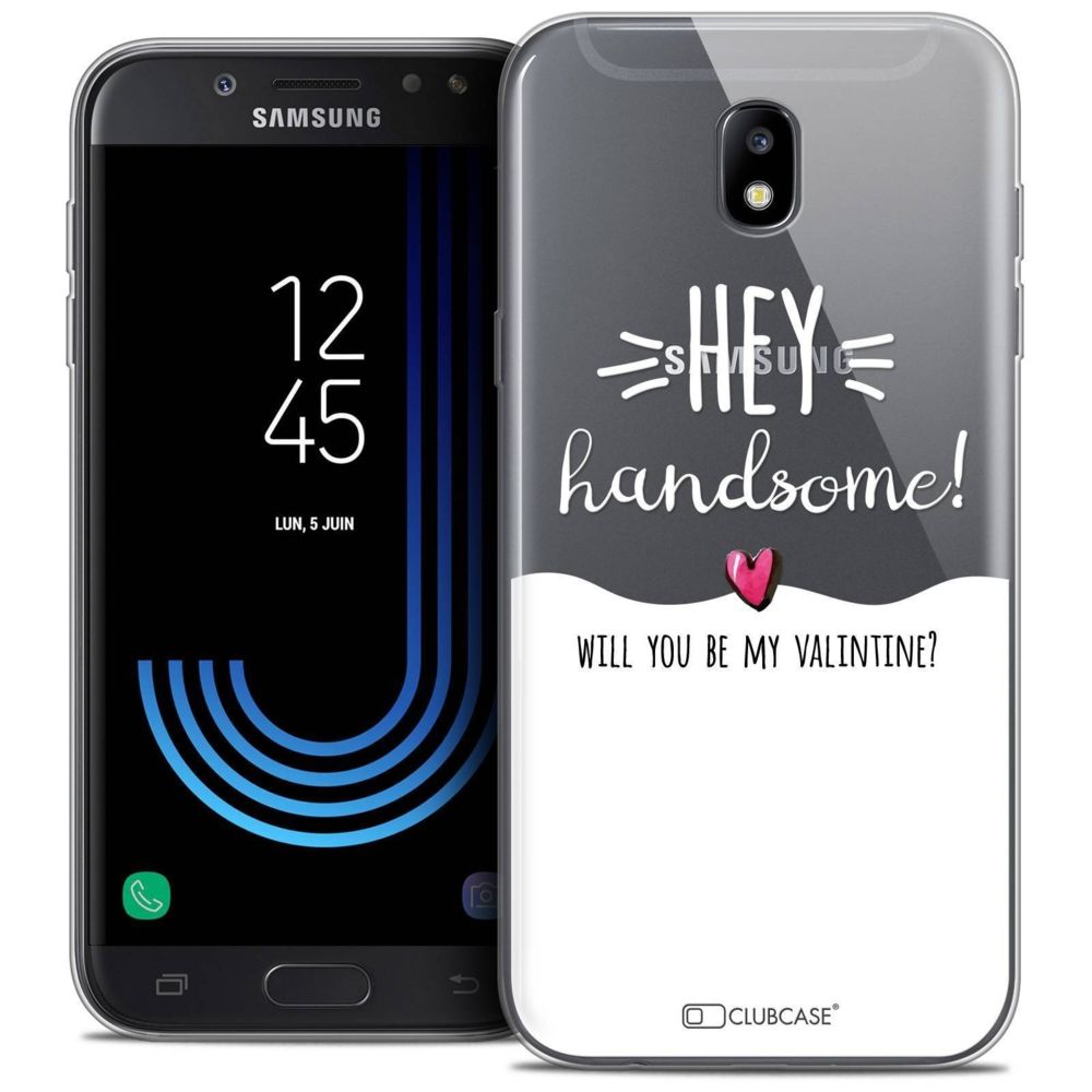 Caseink - Coque Housse Etui Samsung Galaxy J7 2017 J730 (5.5 ) [Crystal Gel HD Collection Love Saint Valentin Design Hey Handsome ! - Souple - Ultra Fin - Imprimé en France] - Coque, étui smartphone