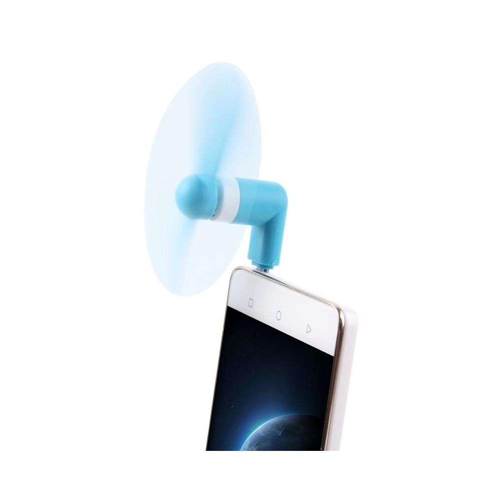 Wewoo - Ventilateur USB bleu pour téléphone portable avec fonction OTG Mode USB 3.1 Type-C Mini avec deux feuilles, - Autres accessoires smartphone