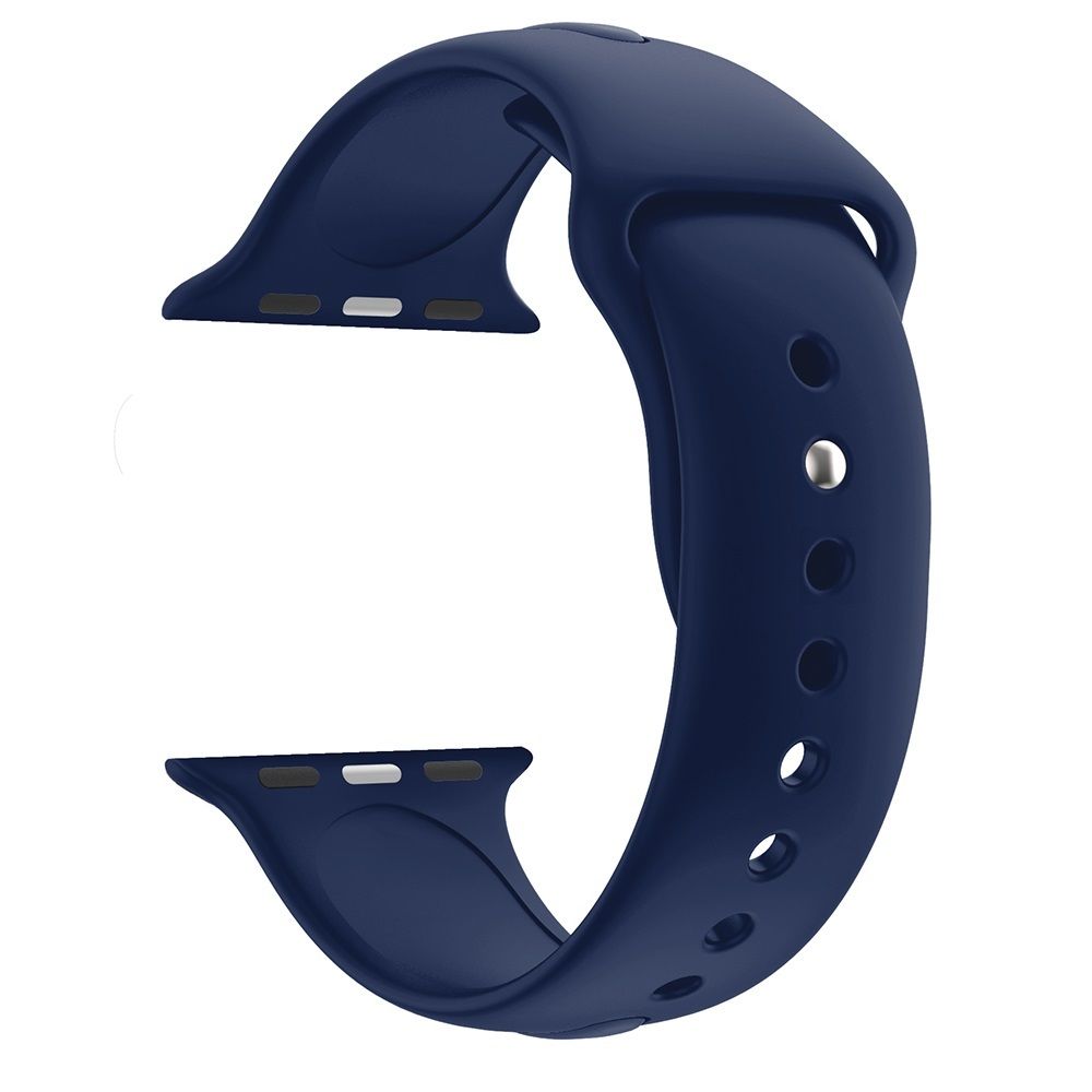 Phonillico - Bracelet Silicone Bleu Foncé Souple Mixte Remplacement Montre pour Apple iWatch 38 mm Taille S/M - Accessoires bracelet connecté