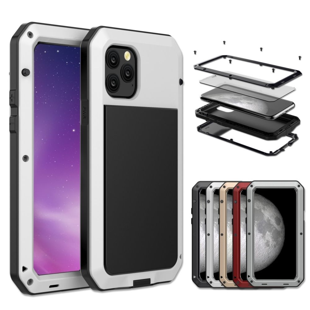 Wewoo - Coque Rigide Pour iPhone 11 Pro Etui de protection triple blindage en métal Armour Blanc - Coque, étui smartphone