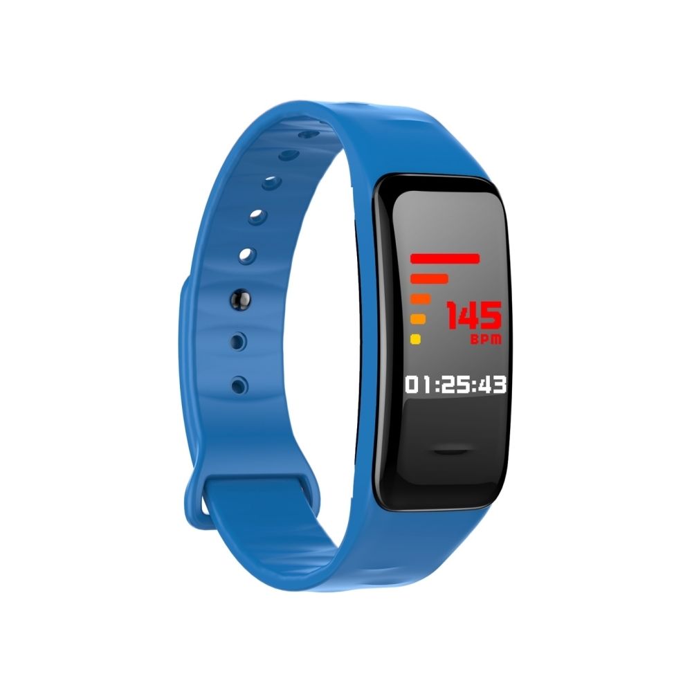 Wewoo - Bracelet connecté Smartwatch Fitness Tracker Smartband écran IPS 0,96 pouce, IP67 étanche, mode Sports de soutien / pression artérielle / moniteur de sommeil / de fréquence cardiaque / de fatigue / rappel sédentaire bleu - Bracelet connecté