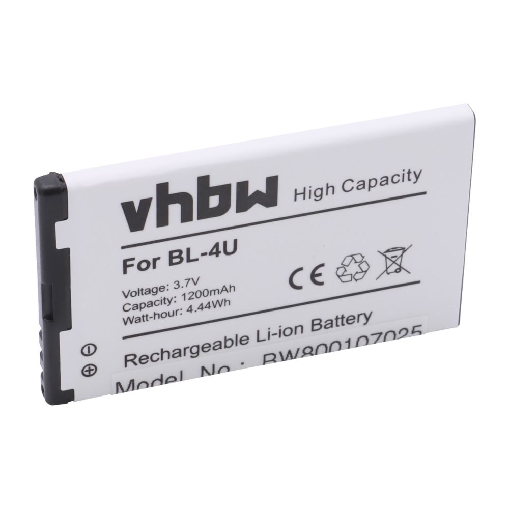 Vhbw - vhbw batterie Li-Ion 1200mAh (3.7) pour smartphone, téléphone, téléphone portable Nokia 301 comme TEL4091S - Batterie téléphone