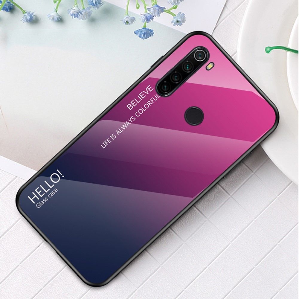 marque generique - Coque en TPU hybride de couleur dégradé rose/bleu foncé pour votre Xiaomi Redmi Note 8T - Coque, étui smartphone