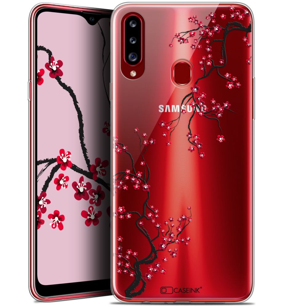 Caseink - Coque Pour Samsung Galaxy A20s (6.5 ) [Gel HD Collection Summer Design Sakura - Souple - Ultra Fin - Imprimé en France] - Coque, étui smartphone