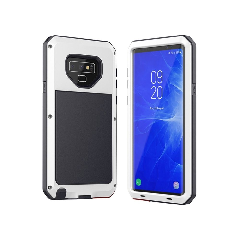 Wewoo - Coque Etui de protection étanche en métal antichoc pour Galaxy Note 9 (blanc) - Coque, étui smartphone