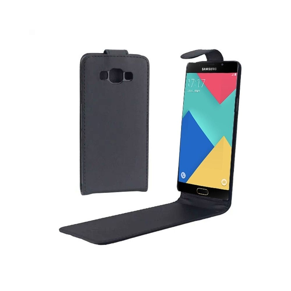 Wewoo - Housse Étui noir pour Samsung Galaxy A7 / A700F en cuir à rabat magnétique avec vertical - Coque, étui smartphone