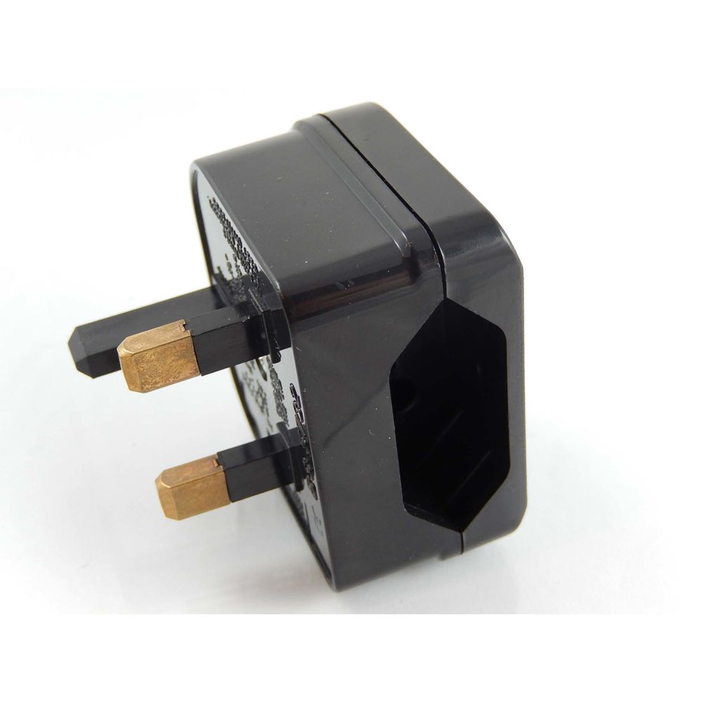 Vhbw - vhbw Adaptateur de voyage noir pour les appareils avec câble d'alimentation Euro pour utilisation dans une prise de courant UK / GB - Autre appareil de mesure
