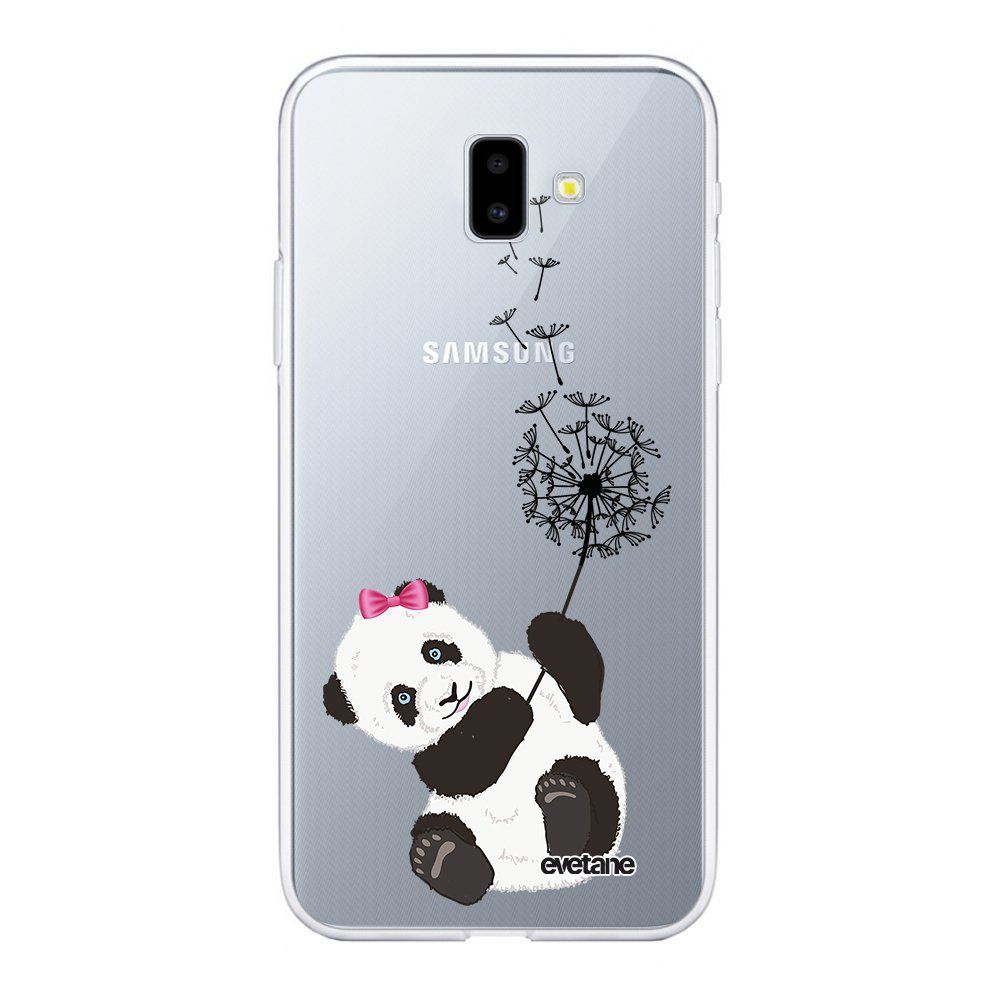 Evetane - Coque Samsung Galaxy J6 Plus 2018 souple transparente Panda Pissenlit Motif Ecriture Tendance Evetane. - Coque, étui smartphone