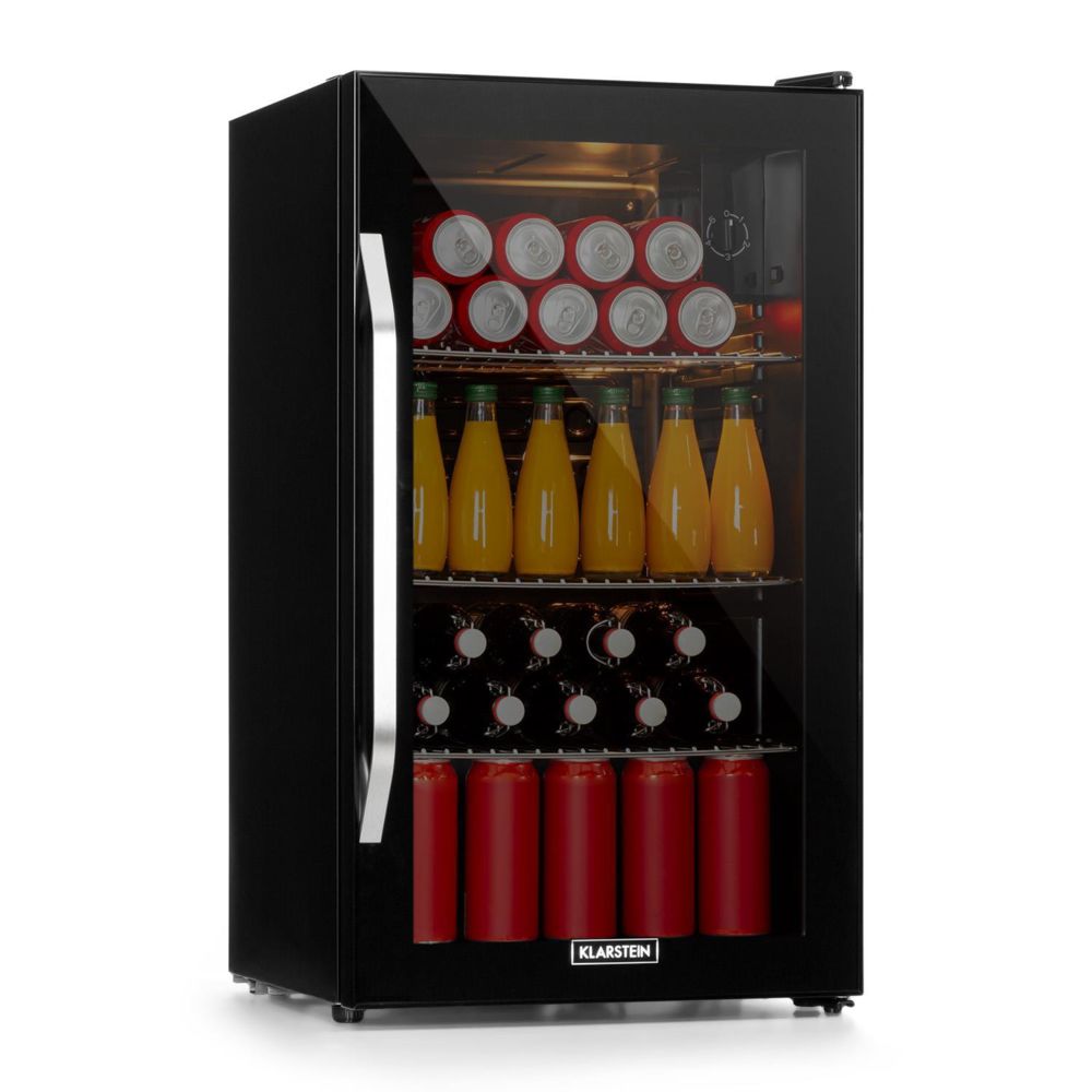 Klarstein - Klarstein Beersafe XXL Onyx Réfrigérateur 80 litres , 42 dB , 5 niveaux d 'intensité, porte verre , classe énergétique A+ - Réfrigérateur