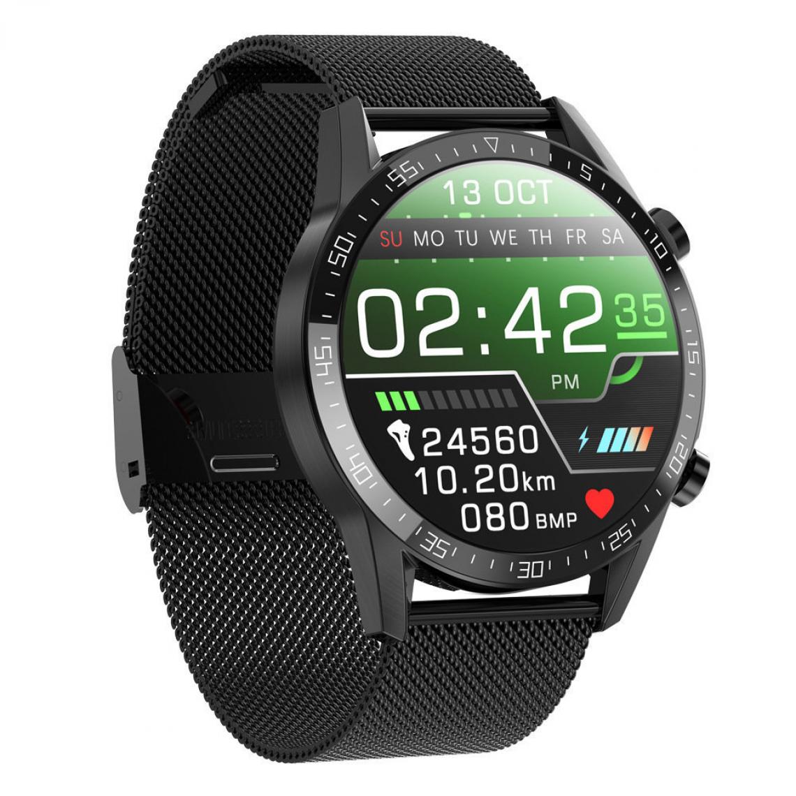 Chronotech Montres - Chronus Men's Connected Watch IP68 Sports Inteligente Smart Watch for iOS Android(black) - Montre connectée