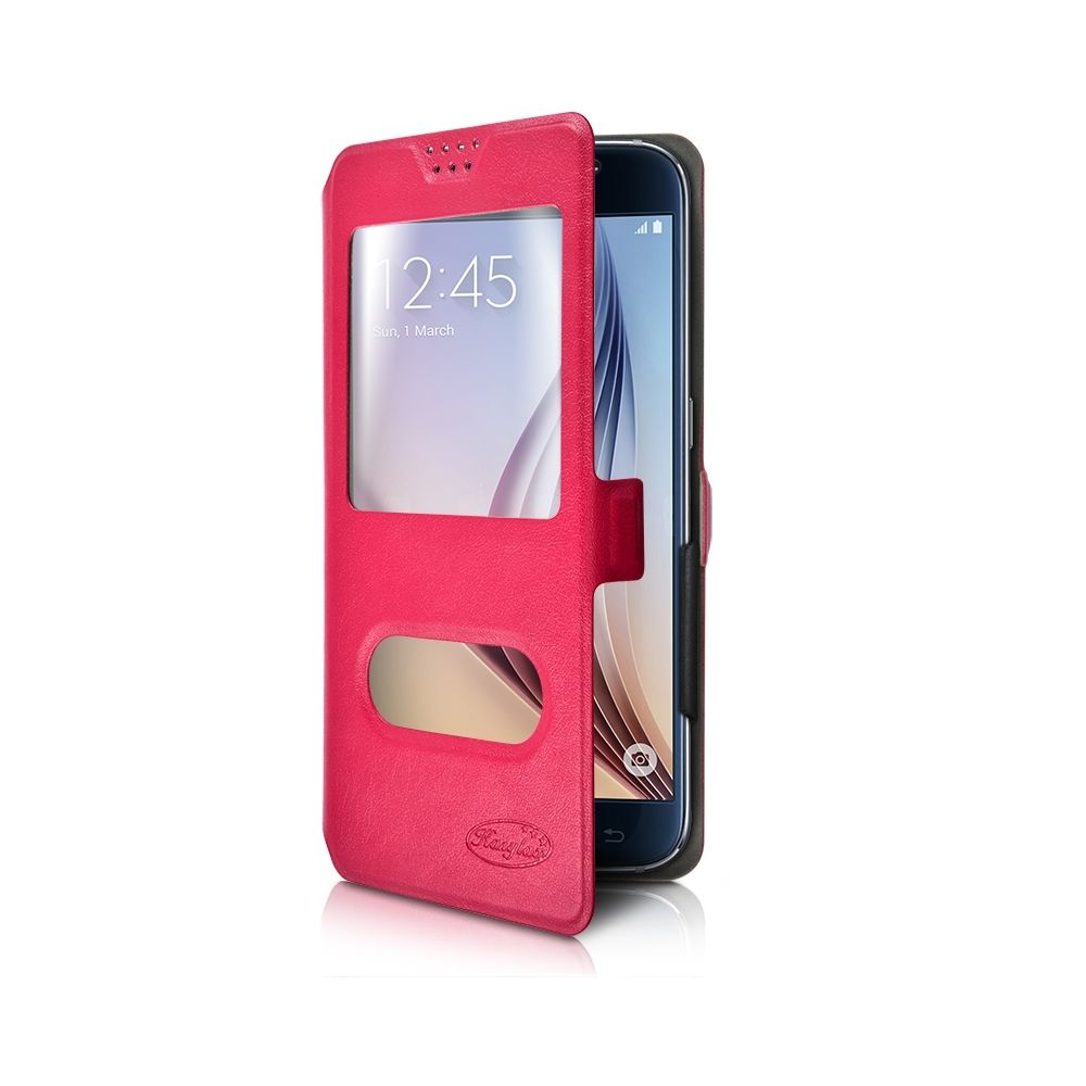 Karylax - Etui double S-View Universel S Couleur rose fushia pour Danew Konnect 402 - Autres accessoires smartphone