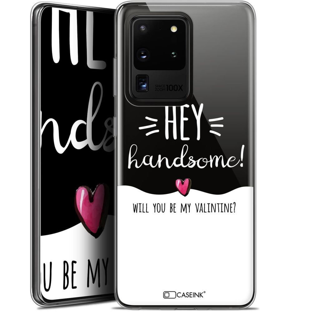 Caseink - Coque Pour Samsung Galaxy S20 Ultra (6.9 ) [Gel HD Collection Love Saint Valentin Design Hey Handsome ! - Souple - Ultra Fin - Imprimé en France] - Coque, étui smartphone