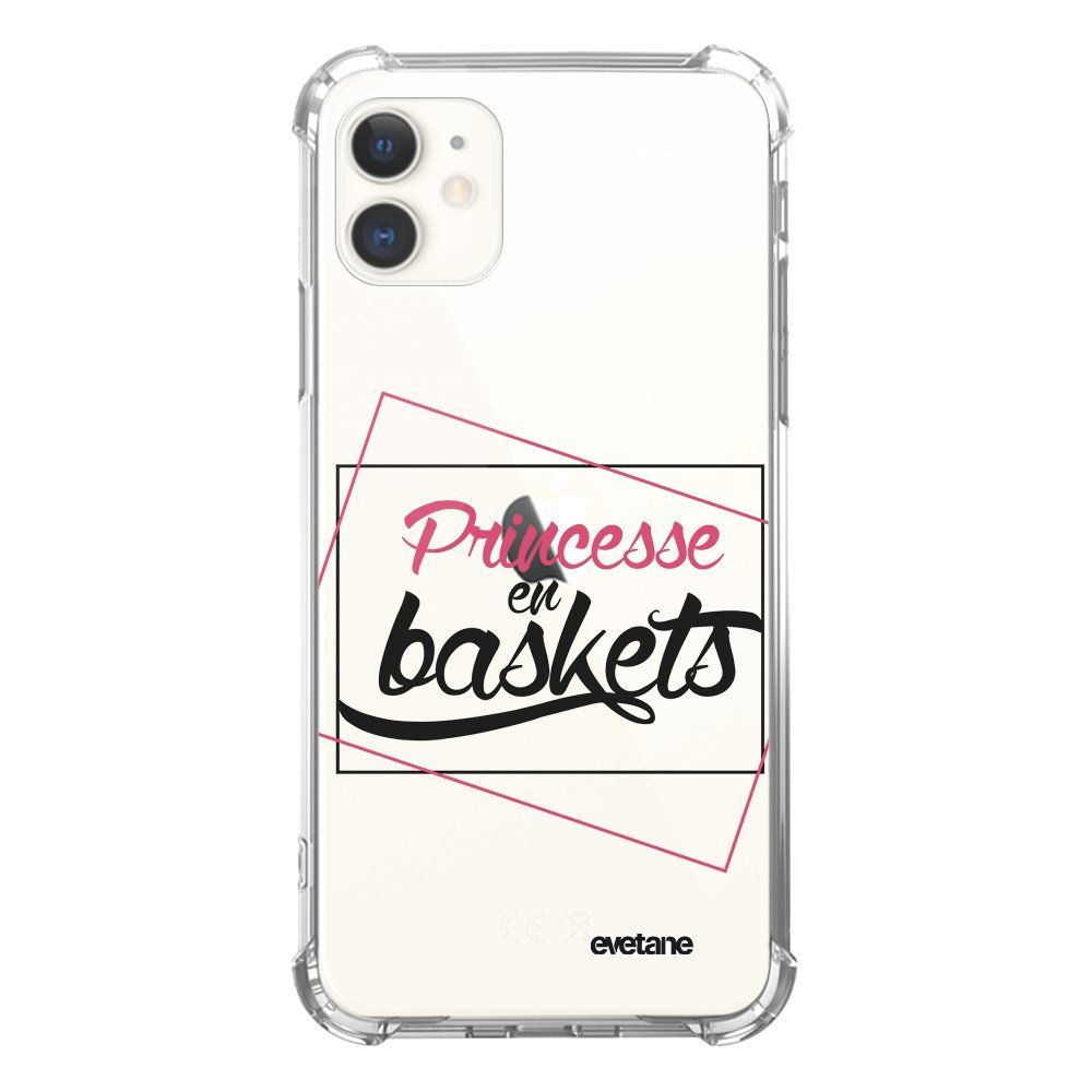 Evetane - Coque iPhone 11 anti-choc souple avec angles renforcés transparente Princesse En Baskets Evetane - Coque, étui smartphone