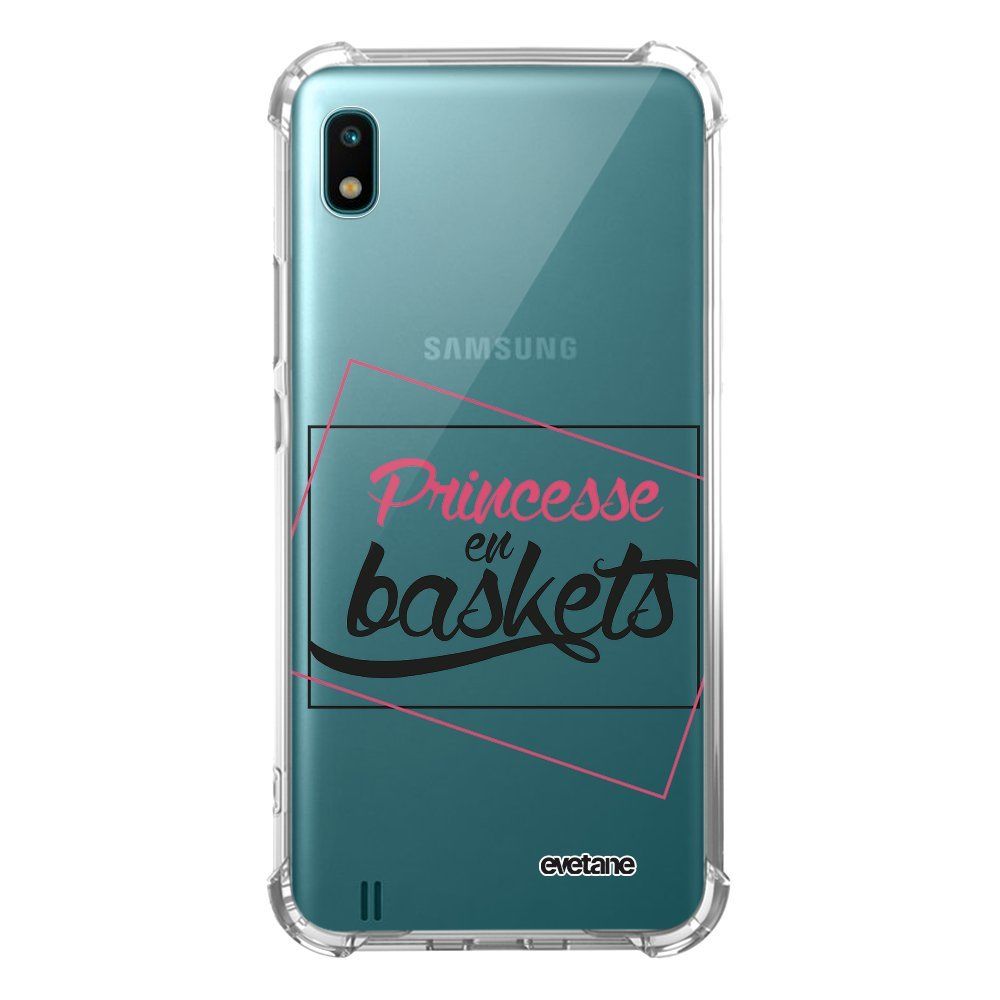 Evetane - Coque Samsung Galaxy A10 anti-choc souple avec angles renforcés transparente Princesse En Baskets Evetane - Coque, étui smartphone