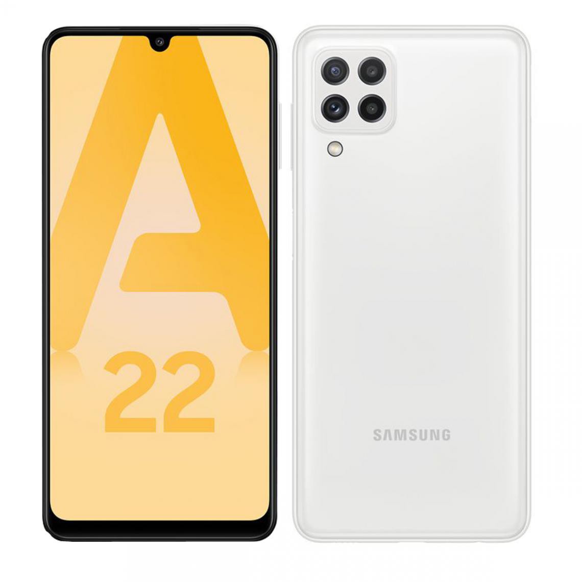 Samsung - Galaxy A22 - 4G - 64 Go - Blanc - Smartphone Android