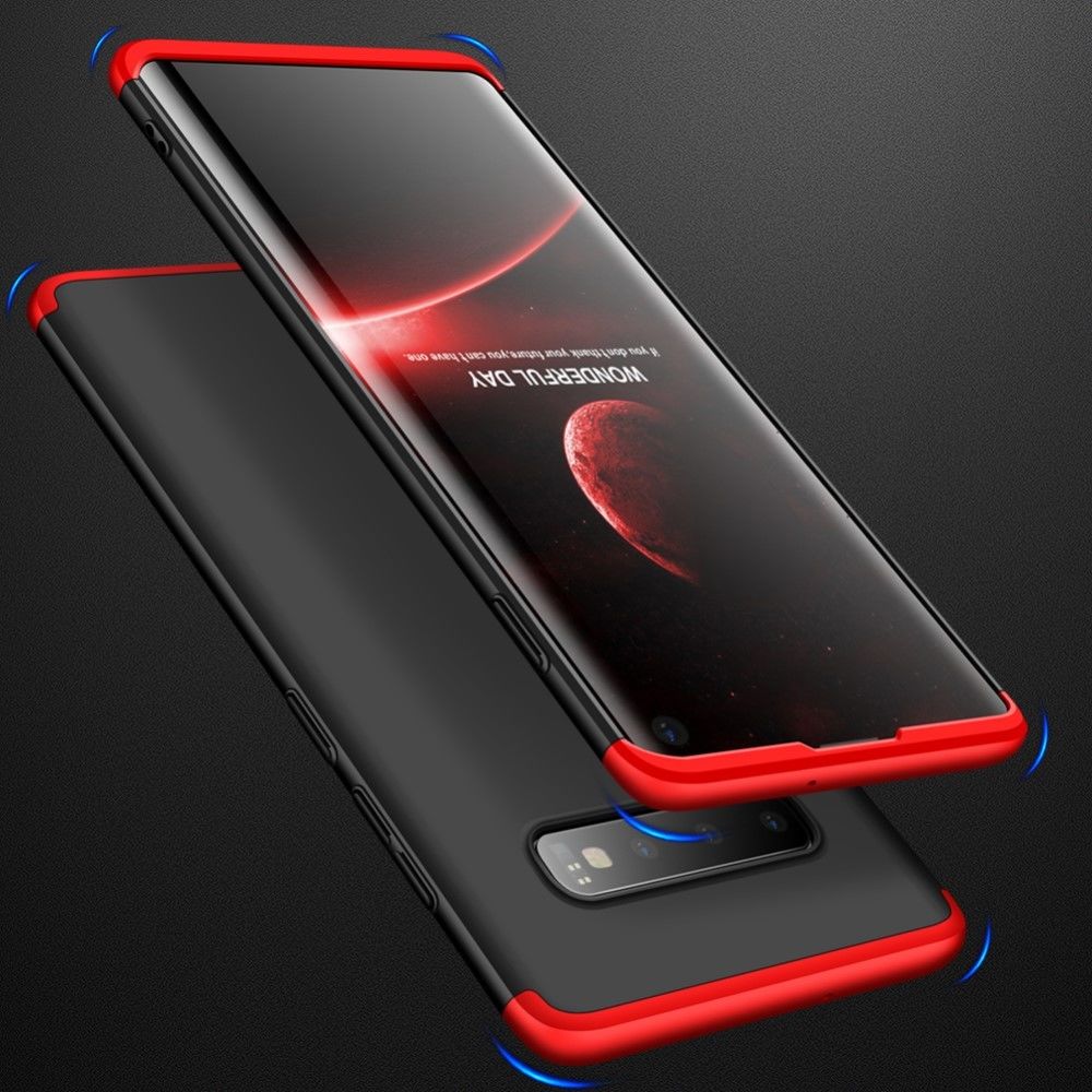 marque generique - Coque en TPU 3 pièces détachables givrées et détachables noir/rouge pour votre Samsung Galaxy S10 - Coque, étui smartphone