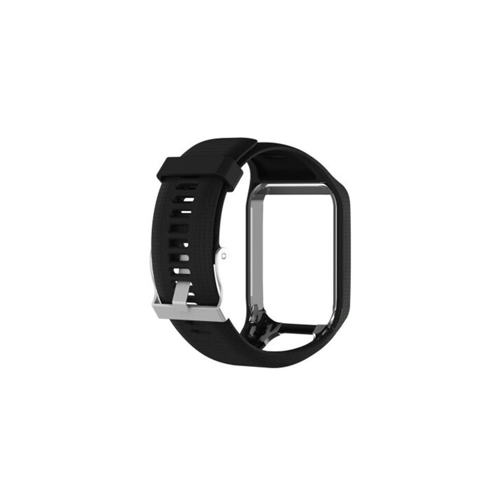 marque generique - Bracelet en silicone pour TomTom Spark Runner 2/3 Golfer2 - Noir - Autres accessoires smartphone