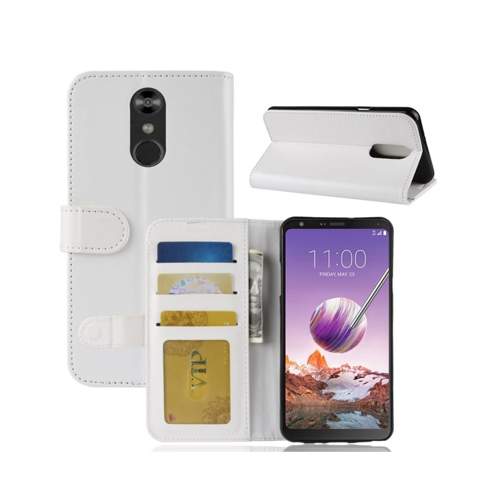 Wewoo - Housse Pour LG Stylol 4 en cuir PU + TPU horizontale avec portefeuille & porte-monnaie & fentes cartes blanc - Coque, étui smartphone