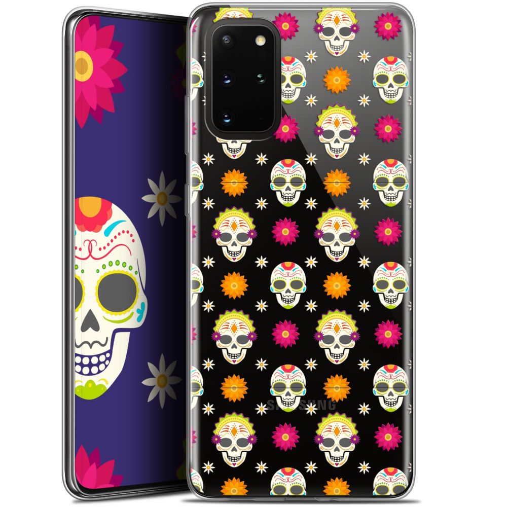 Caseink - Coque Pour Samsung S20+ (6.7 ) [Gel HD Collection Halloween Design Skull Halloween - Souple - Ultra Fin - Imprimé en France] - Coque, étui smartphone