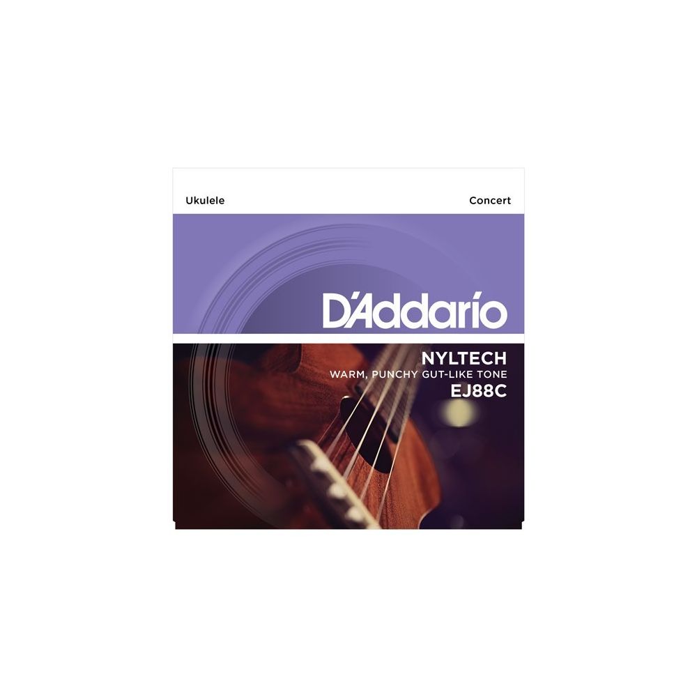 D'Addario - D'addario Nyltech EJ88C - Jeu de cordes ukulélé Concert - Accessoires instruments à cordes