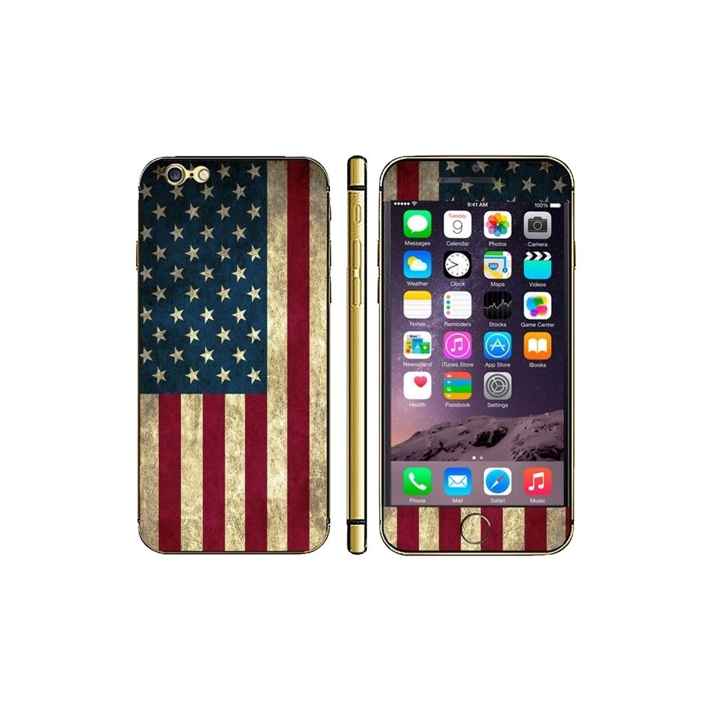 Wewoo - Sticker pour iPhone 6 plus et 6S plus Autocollants de décalque de téléphone portable de modèle de drapeau des États-Unis - Autres accessoires smartphone