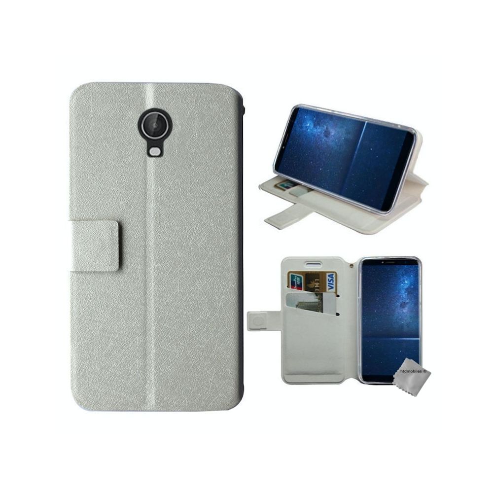 Htdmobiles - Housse etui coque pochette portefeuille pour Archos Core 50P + film ecran - BLANC - Autres accessoires smartphone