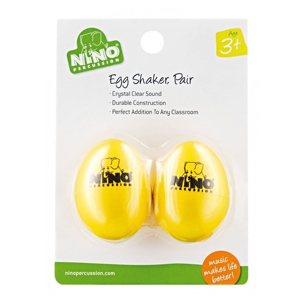 Nino - Paire shakers oeuf couleur jaune- NINO540Y-2 - Petites percussions