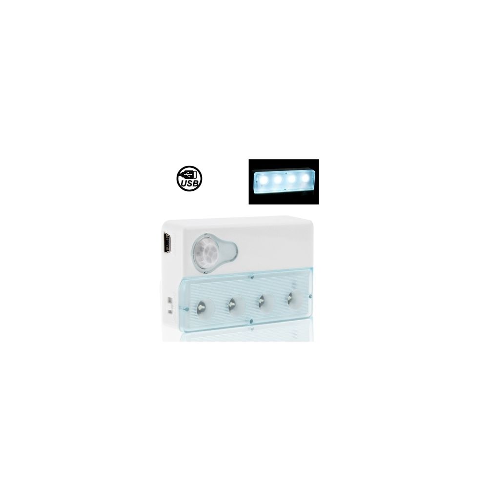 Wewoo - LED détecteur de mouvement Mini 4 Infrarouge PIR Auto de de lumière Baby Bleu - Lampe connectée