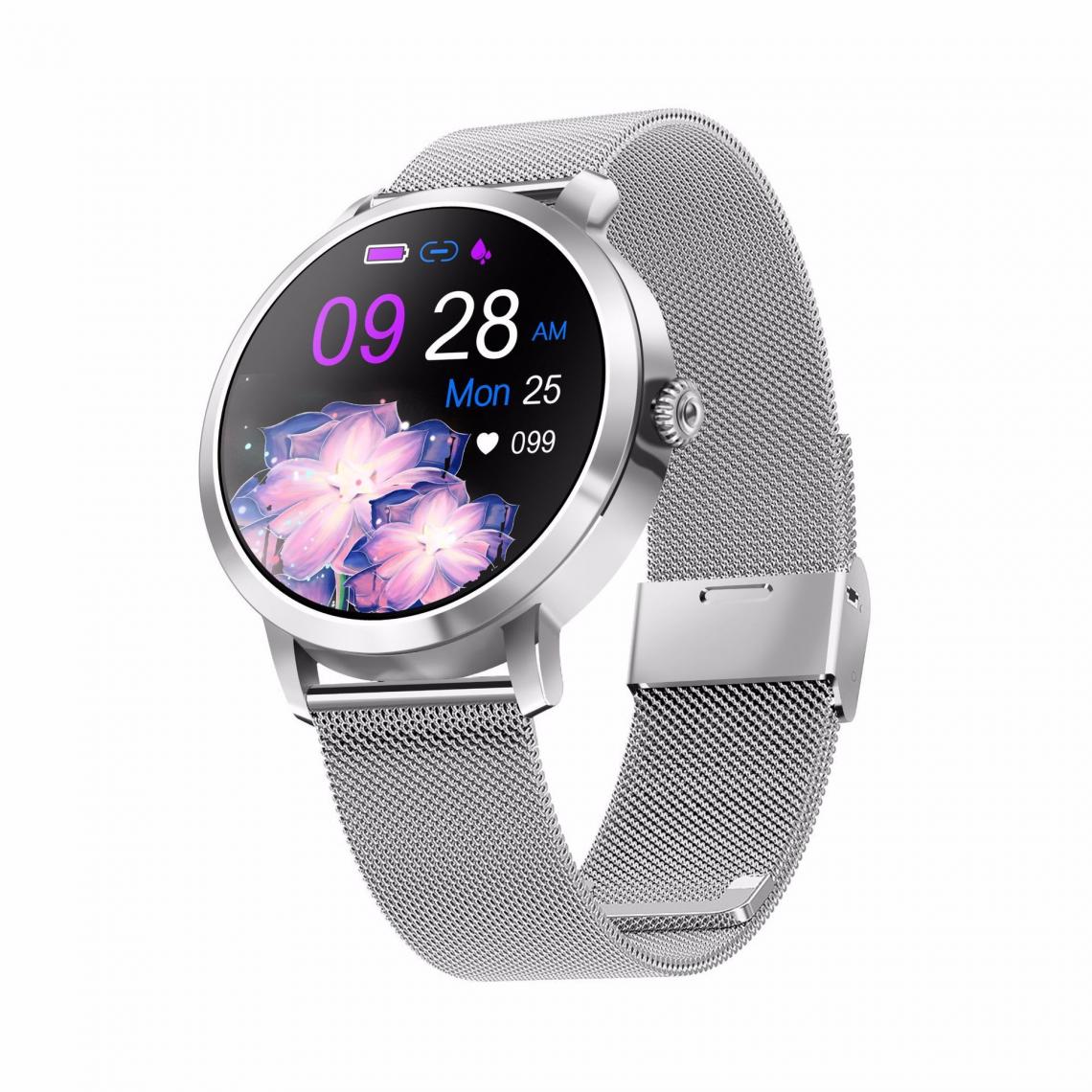 Chronotech Montres - Women Smart Watch with Female Function, Waterproof Sport Smartwatch, Blood Oxygen and Heart Rate Monitor, Calorie Pedometer, Fitness Watch for Android iphone(silver) - Montre connectée