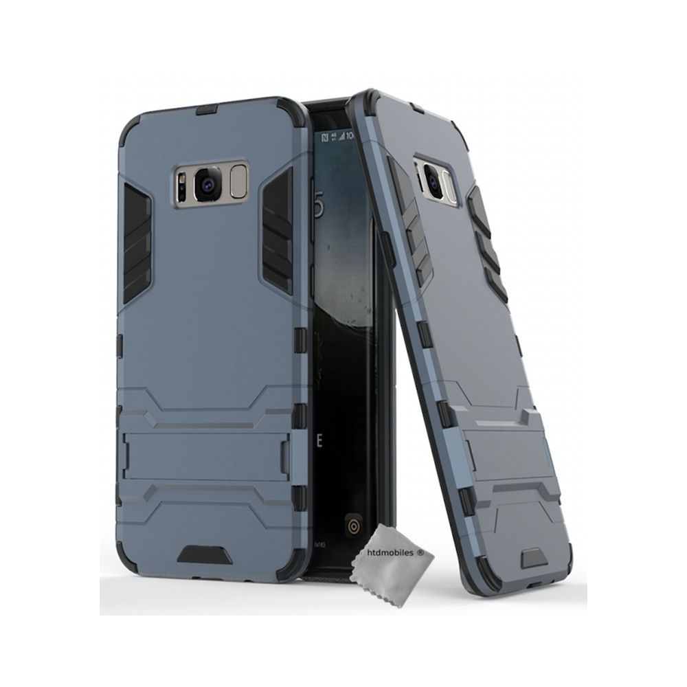 Htdmobiles - Housse etui coque rigide anti choc pour Samsung G950F Galaxy S8 + film ecran - BLEU FONCE - Autres accessoires smartphone