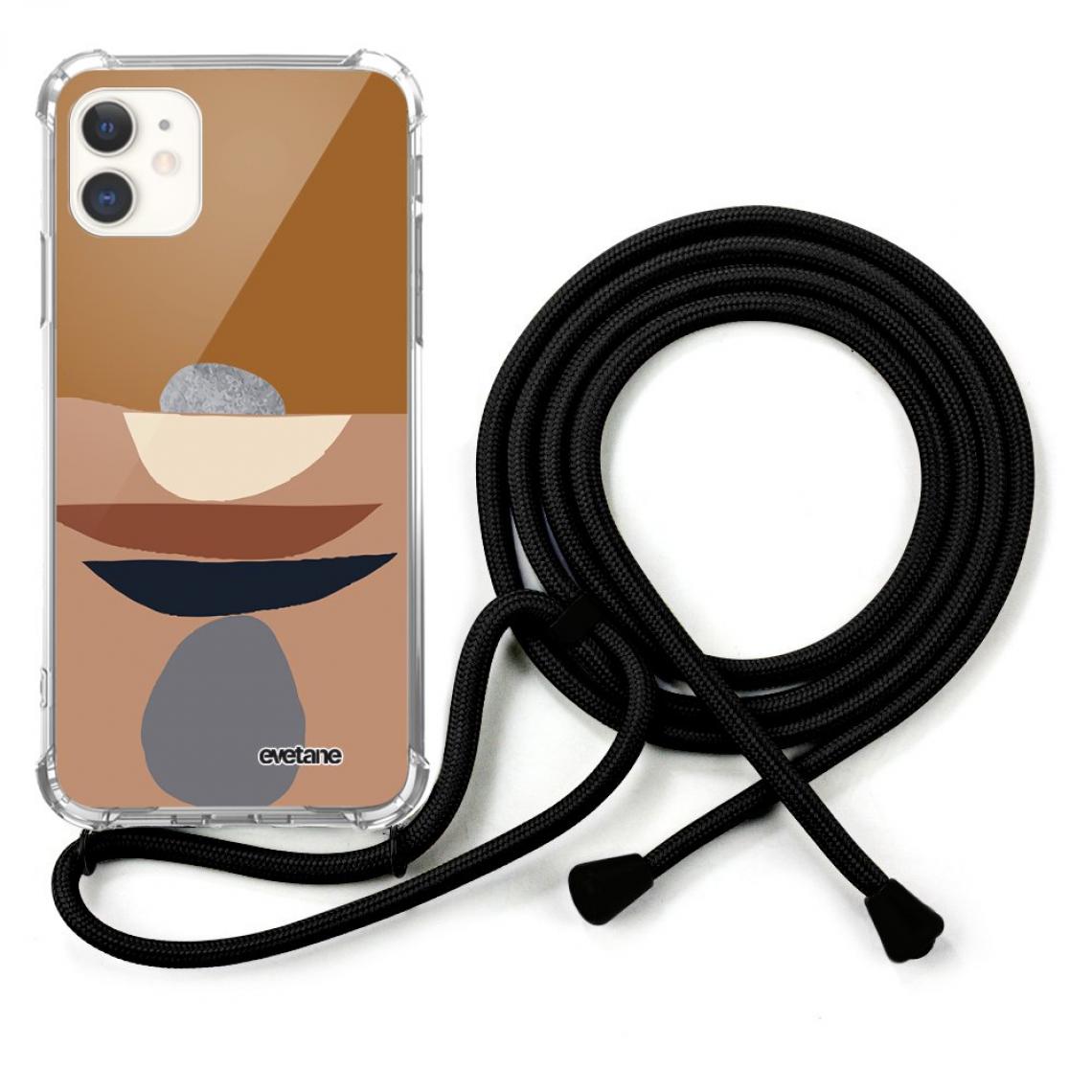 Evetane - Coque iPhone 12 Mini coque avec cordon Déco de pierres - Coque, étui smartphone