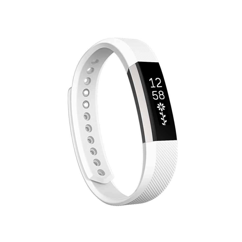 Wewoo - Bracelet blanc pour Watchband Alta Watch en silicone à texture oblique, petite taille, longueur: environ 18.5cm - Bracelet connecté
