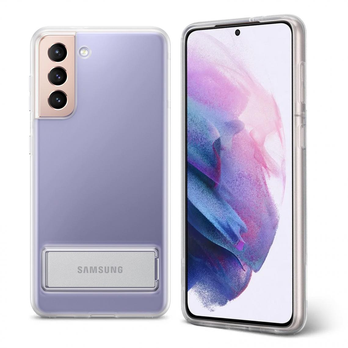 Samsung - Coque Galaxy S21 Plus Béquille Original Clear Standing Cover Transparent - Coque, étui smartphone