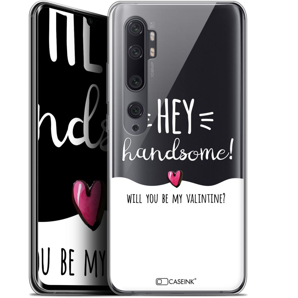 Caseink - Coque Pour Xiaomi Mi Note 10 / Pro (6.47 ) [Gel HD Collection Love Saint Valentin Design Hey Handsome ! - Souple - Ultra Fin - Imprimé en France] - Coque, étui smartphone