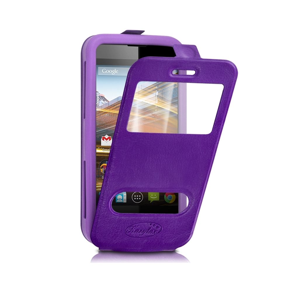 Karylax - Etui Coque Silicone S-View Couleur violet Universel XS pour Ice Phone Twist - Autres accessoires smartphone