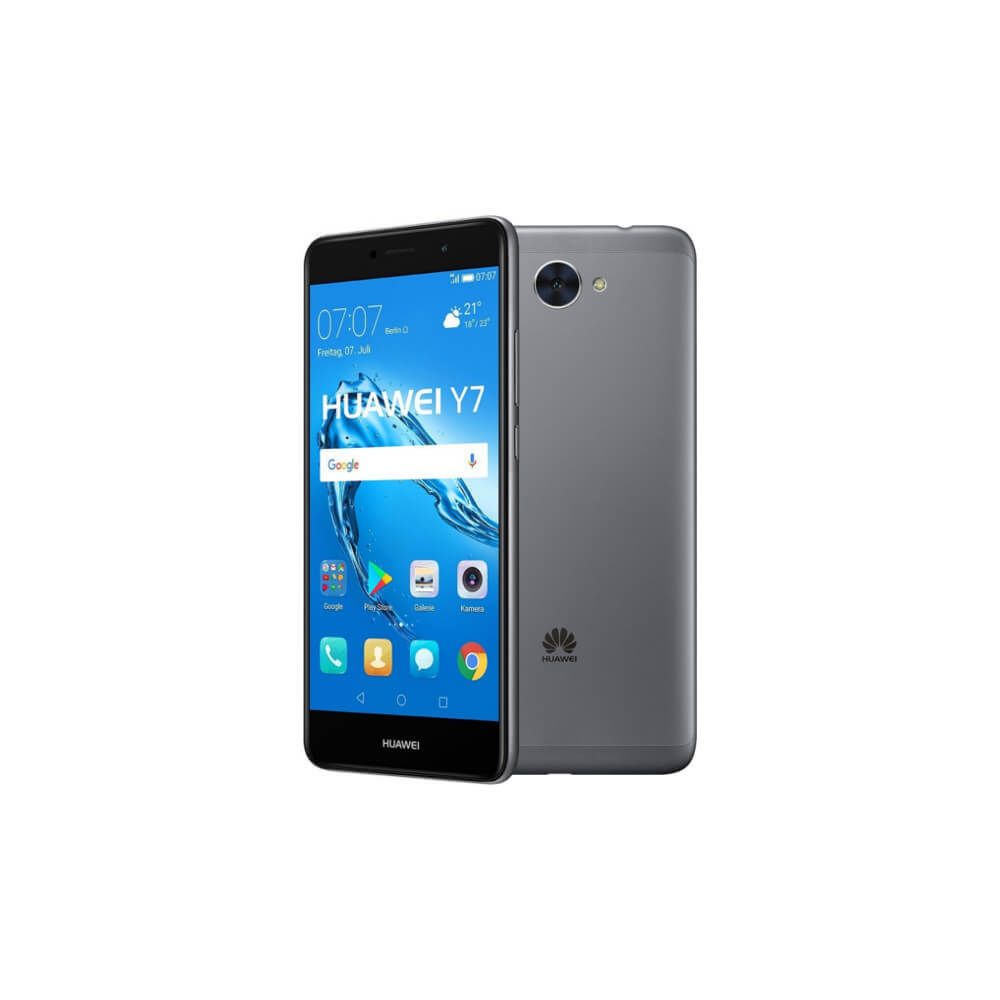 Huawei - Huawei Y7 4G Dual SIM Gris - Smartphone Android
