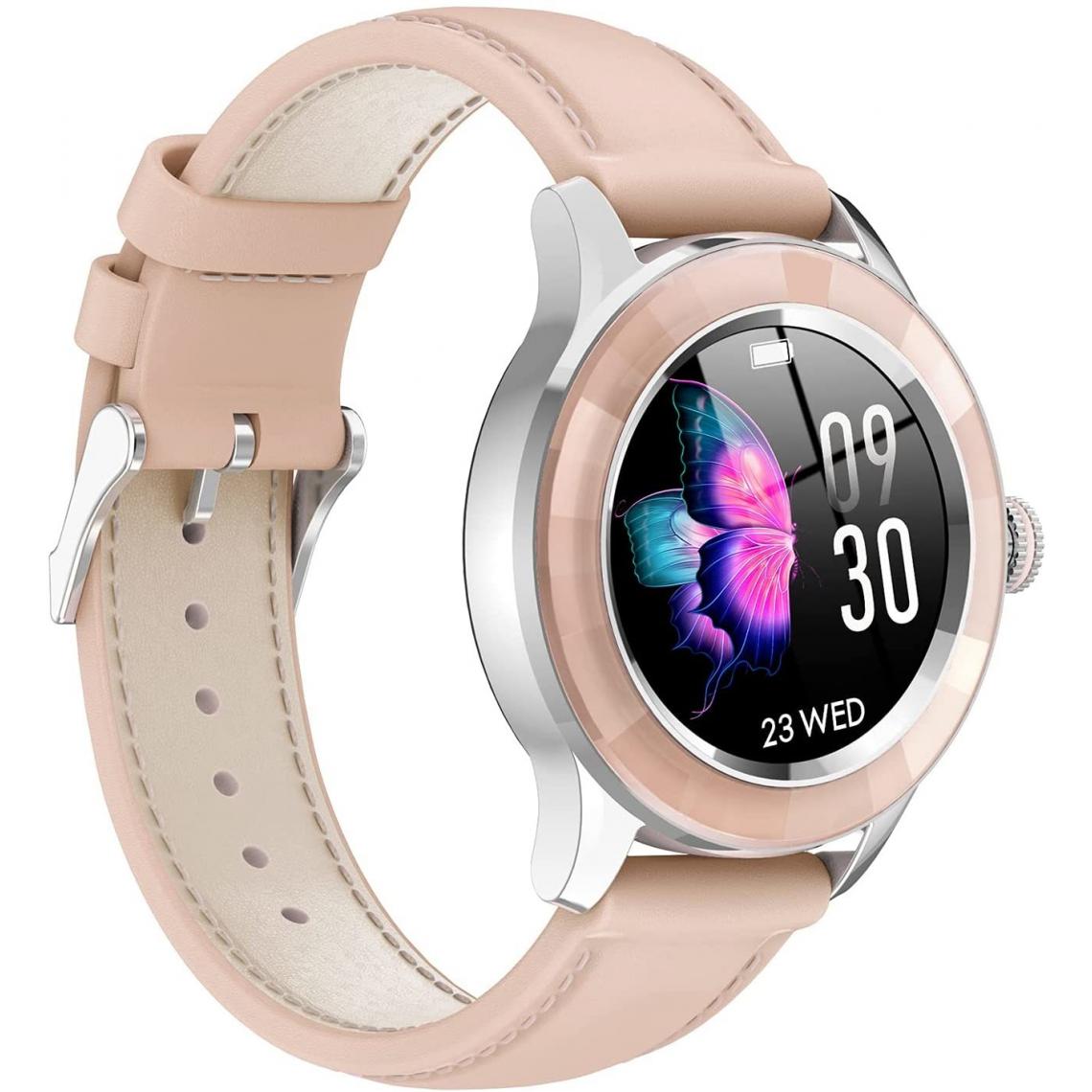 Chronotech Montres - Chronus Smart Watch women elegant high quality IP67 waterproof with fitness tracker, heart rate sleep monitor, calorie step counter(gold) - Montre connectée