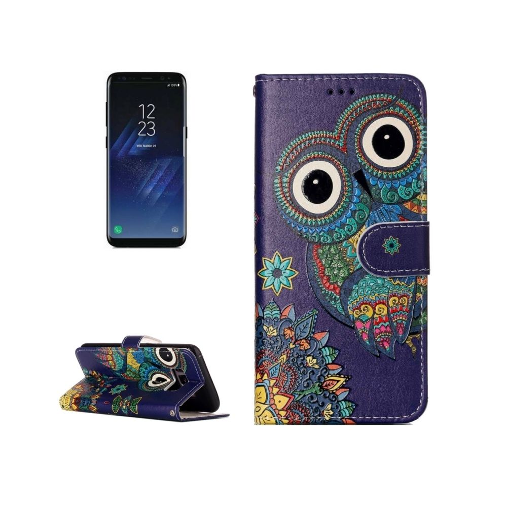 Wewoo - Housse Étui pour Samsung Galaxy S8 + / G9550 brillant huile gaufré style hibou motif horizontal rabat en cuir cas avec titulaire et fentes cartes porte-monnaie cadre photo - Coque, étui smartphone
