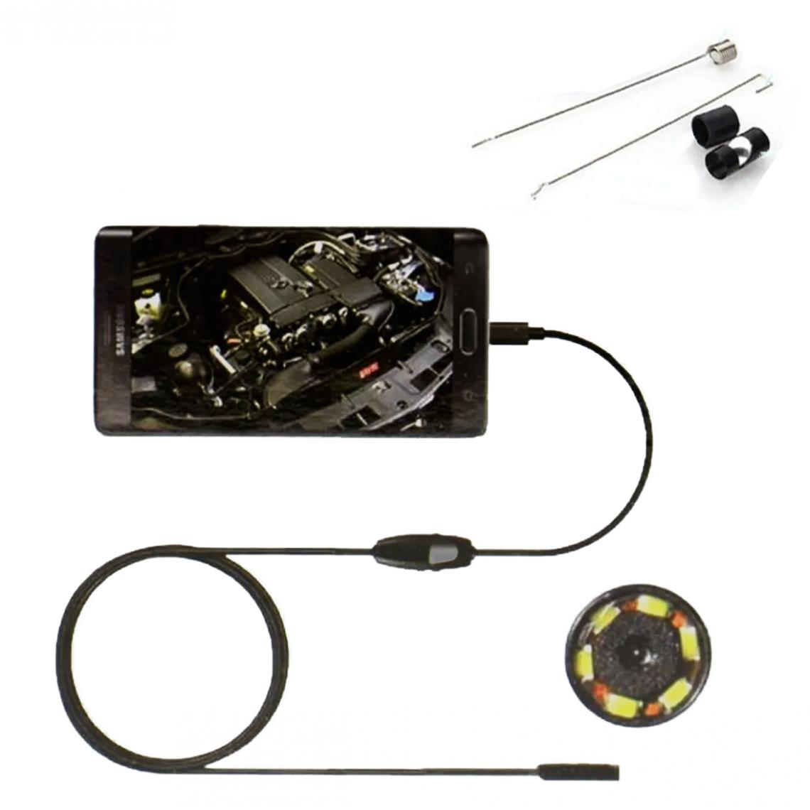 Optex - Endoscope, Mini Caméra Endoscopique HD 2M 7mm étanche IP67 6 LED Avec Crochet / Aimant / Miroir Pour Smartphone Android et PC, Ordinateur - Autres accessoires smartphone