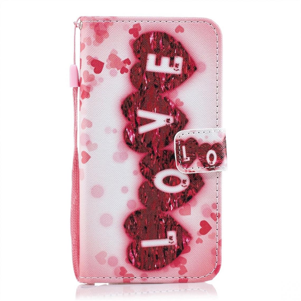 Wewoo - Housse Coque Etui à rabat horizontal en cuir motif Love pour Xiaomi Redmi 7avec porte-cartes et - Coque, étui smartphone