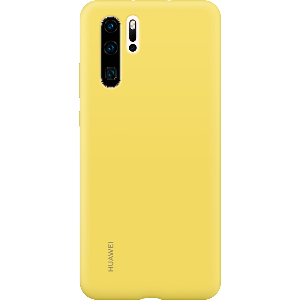 Huawei - Coque Silicone P30 Pro - Jaune - Coque, étui smartphone
