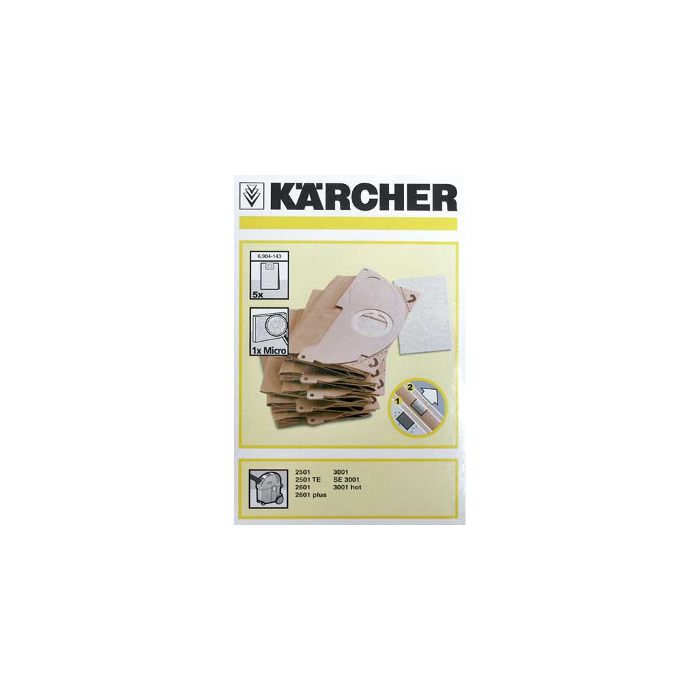 Karcher - SACS ASPIRATEUR (X5) POUR PETIT ELECTROMENAGER KARCHER - 69041430 - Accessoire entretien des sols