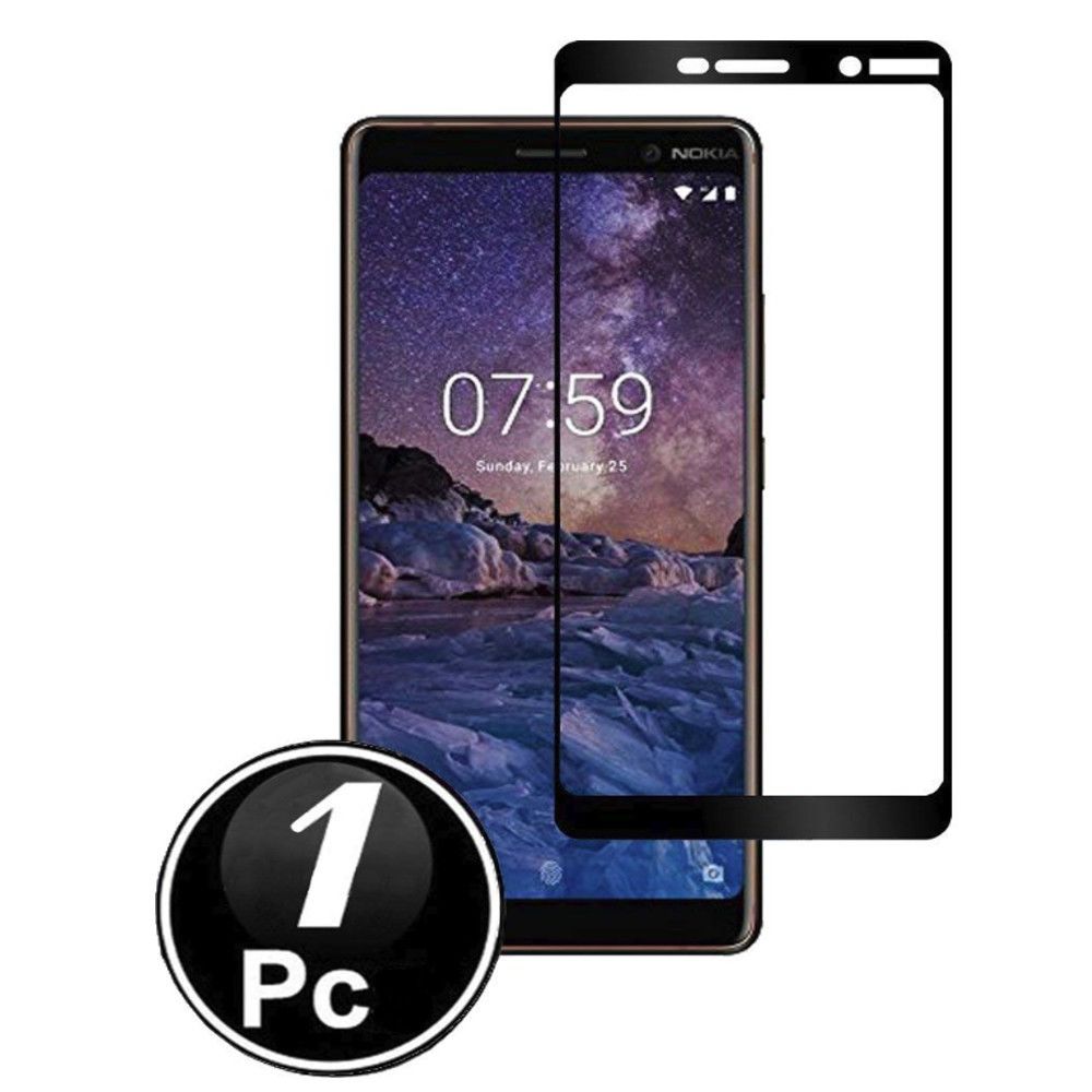 marque generique - Nokia 7 plus Vitre protection d'ecran en verre trempé incassable protection integrale Full 3D Tempered Glass FULL GLUE - [X1-Noir] - Autres accessoires smartphone