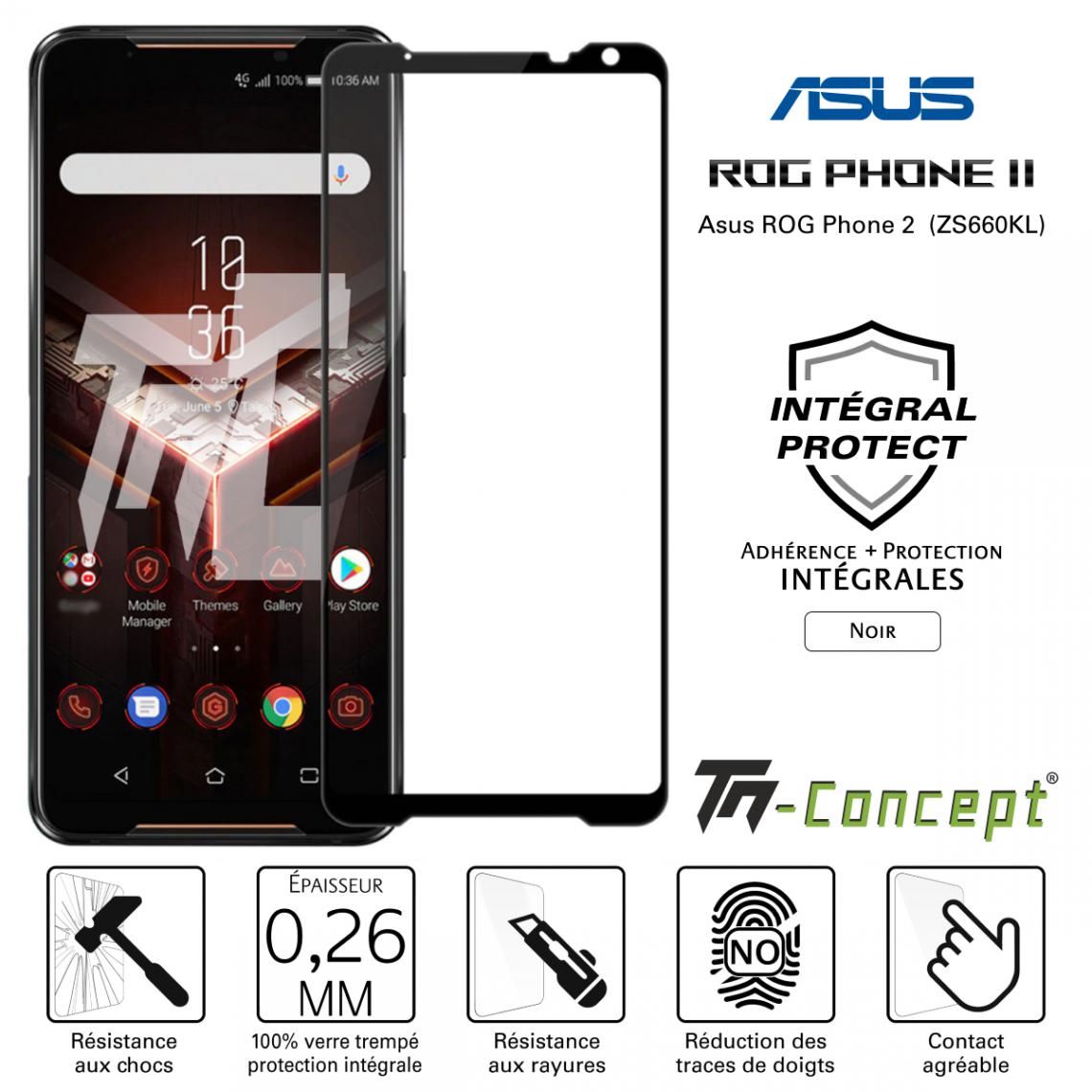 Tm Concept - Verre trempé intégral - Asus ROG Phone II / ROG Phone 2 ZS660KL Noir TM Concept® - Protection écran smartphone