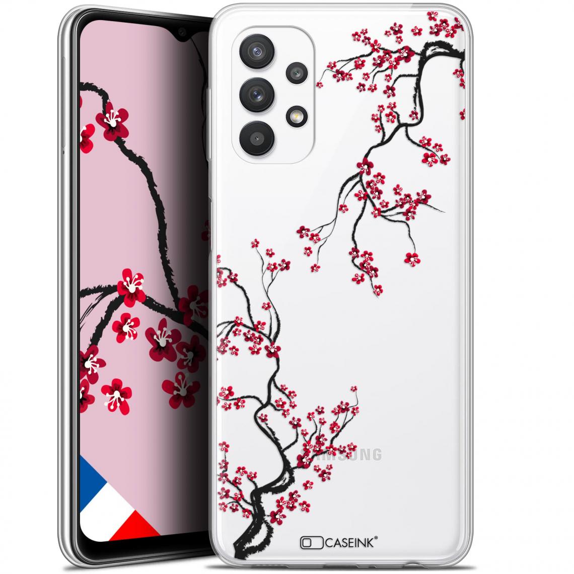Caseink - Coque Pour Samsung Galaxy A32 5G (6.5 ) [Gel HD Collection Summer Design Sakura - Souple - Ultra Fin - Imprimé en France] - Coque, étui smartphone