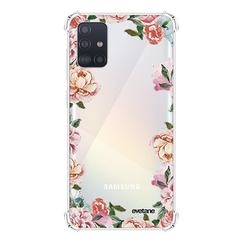 Evetane - Coque Samsung Galaxy A51 5G anti-choc souple avec angles renforcés transparente Flowers Evetane - Coque, étui smartphone