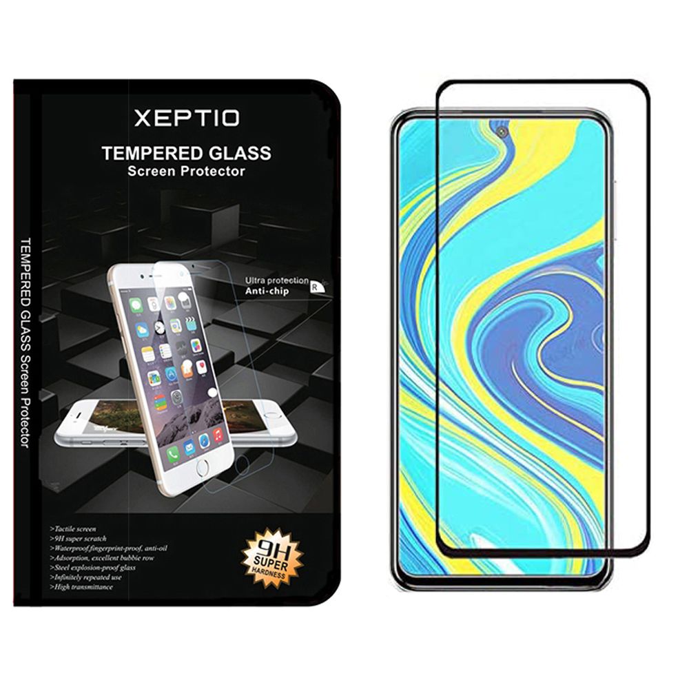 Xeptio - Protection d'écran en Verre trempé Full Cover Noir pour Xiaomi Redmi Note 9 PRO - Coque, étui smartphone