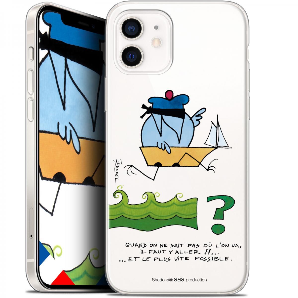 Caseink - Coque Pour Apple iPhone 12 Mini (5.4 ) [Gel HD Collection Les Shadoks ? Design Il Faut Y Aller !! - Souple - Ultra Fin - Imprimé en France] - Coque, étui smartphone