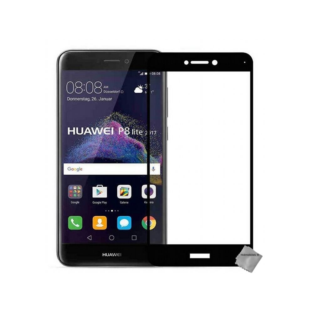 Htdmobiles - Film de protection verre trempe incurve integral Huawei P8 Lite (2017) - NOIR - Protection écran smartphone